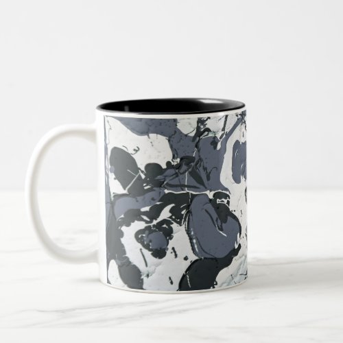 Shades of Grey monochrome modern abstract Two_Tone Coffee Mug