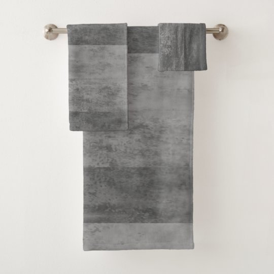 Shades of Grey Ombre Striped Bath Towel Set