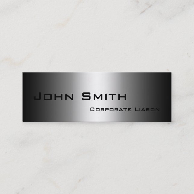 Shades of Grey Skinny Business Cards (Front)