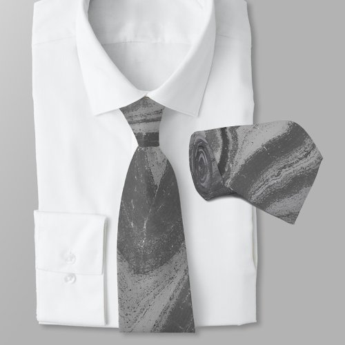 Shades of Grey Stone Abstract Neck Tie