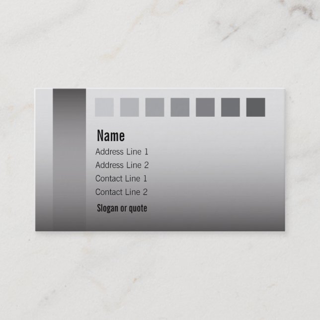 Shades of Grey with Squares Business Card (Front)