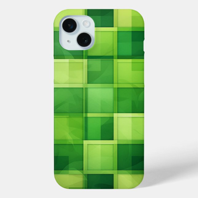 SHADES OF IRISH CELTIC GREEN PLAID PATTERN Case-Mate iPhone CASE (Back)