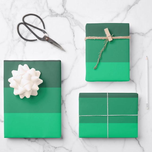 Shades of Jade Wrapping Paper Sheets (Front)