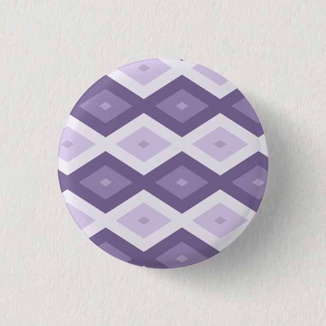 Shades of lavender diamond pattern button (Front)