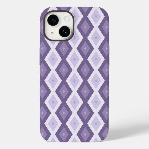 Shades of lavender diamond pattern Case_Mate iPhone 14 case