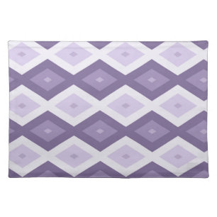 Shades of lavender diamond pattern cloth placemat