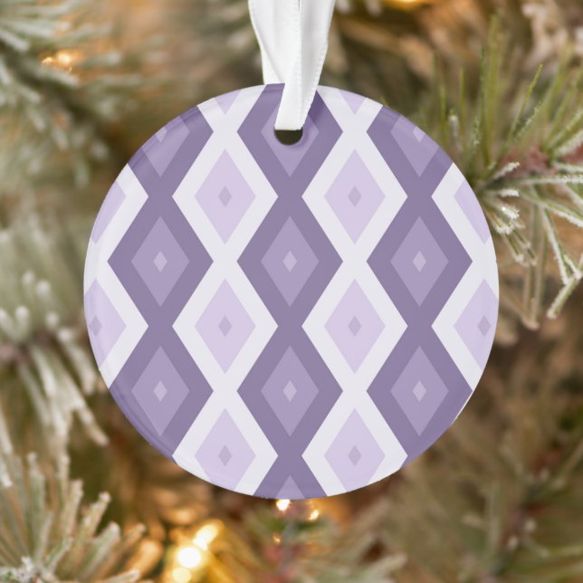 Shades of lavender diamond pattern ornament (Tree)
