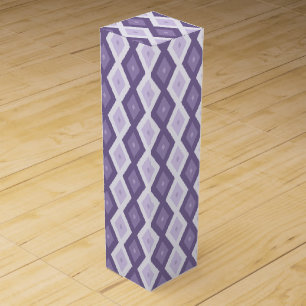 Shades of lavender diamond pattern wine box