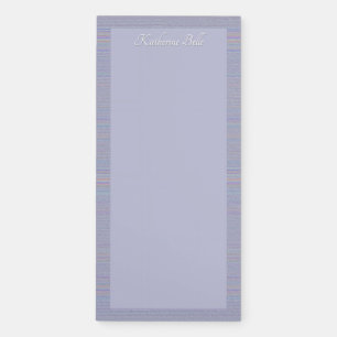 Shades of Lavender Horizontal Stripe Textured Look Magnetic Notepad