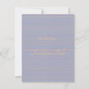 Shades of Lavender Horizontal Stripe Textured Look Note Card