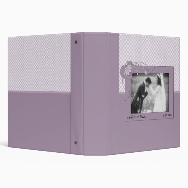Shades of Lavender Wedding Album Binder (Background)