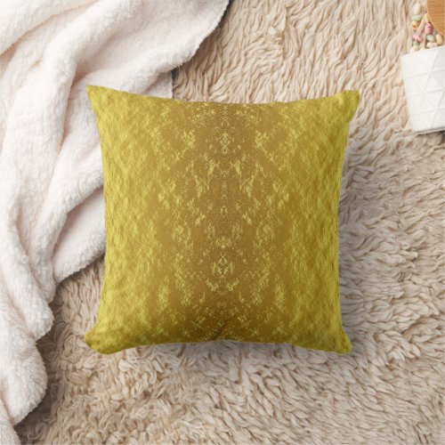 Shades of Light and Dark Gold Textures Throw Pillow