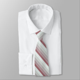 Shades of Light Pink Green Stripes Neck Tie