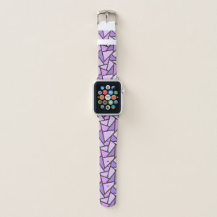 Shades of lilac stained glass pattern apple watch band