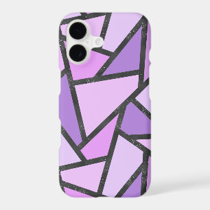 Shades of lilac stained glass pattern iPhone 17 case