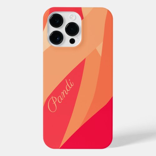 Shades of Orange Abstract Art iPhone 14 Pro Max Case