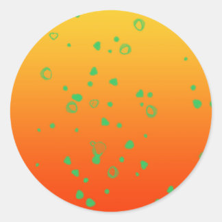 Shades Of Orange Classic Round Sticker