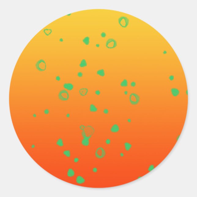 Shades Of Orange Classic Round Sticker (Front)