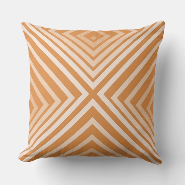 Shades of Orange Cornered Box Pattern - Pillow (Front)