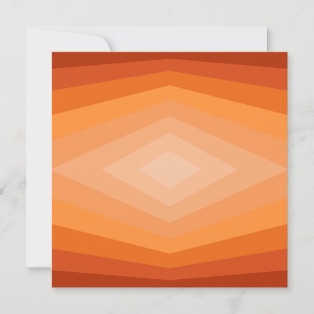 Shades Of Orange Geometric Abstract Art  Card (Front)