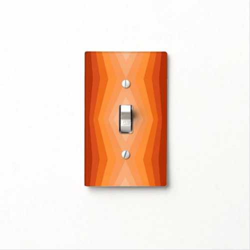 Shades Of Orange Geometric Abstract Art  Light Switch Cover