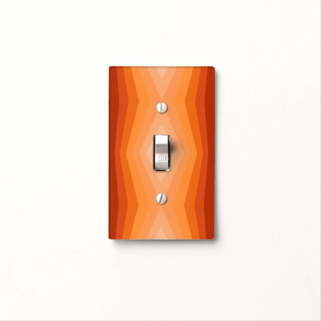 Shades Of Orange Geometric Abstract Art  Light Switch Cover (In Situ)