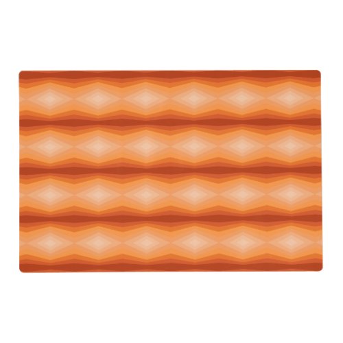 Shades Of Orange Geometric Abstract Art  Placemat