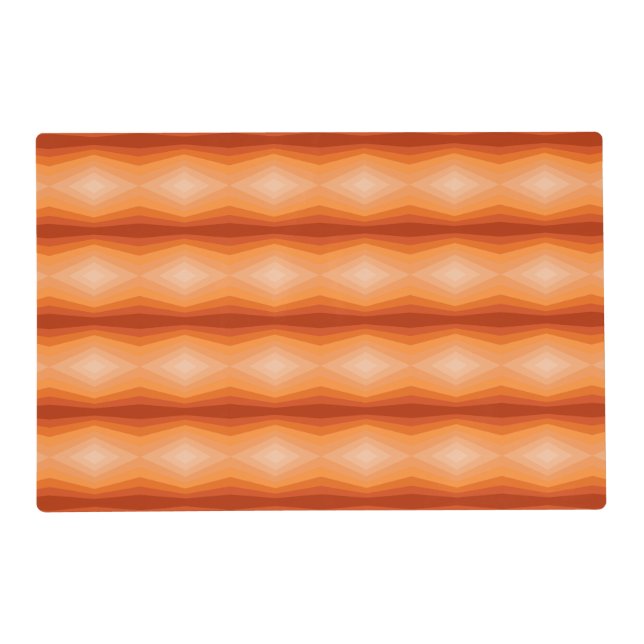 Shades Of Orange Geometric Abstract Art  Placemat (Front)