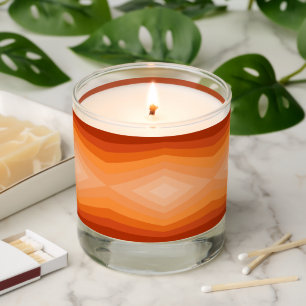 Shades Of Orange Geometric Abstract Art Scented Candle