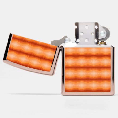 Shades Of Orange Geometric Abstract Art  Zippo Lighter