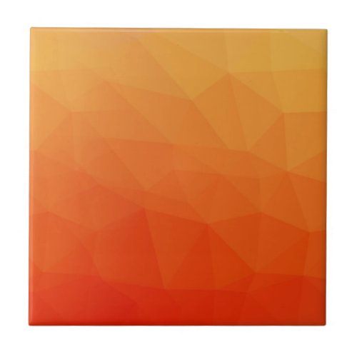 Shades of Orange Glass Tile Mosaic
