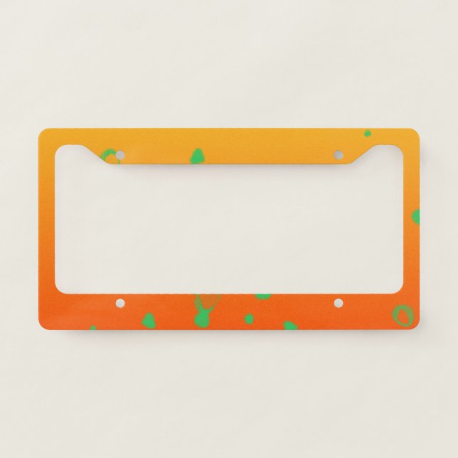 Shades Of Orange License Plate Frame (Front)