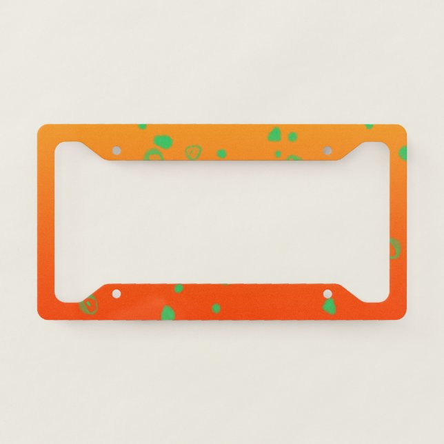 Shades Of Orange License Plate Frame (Front)
