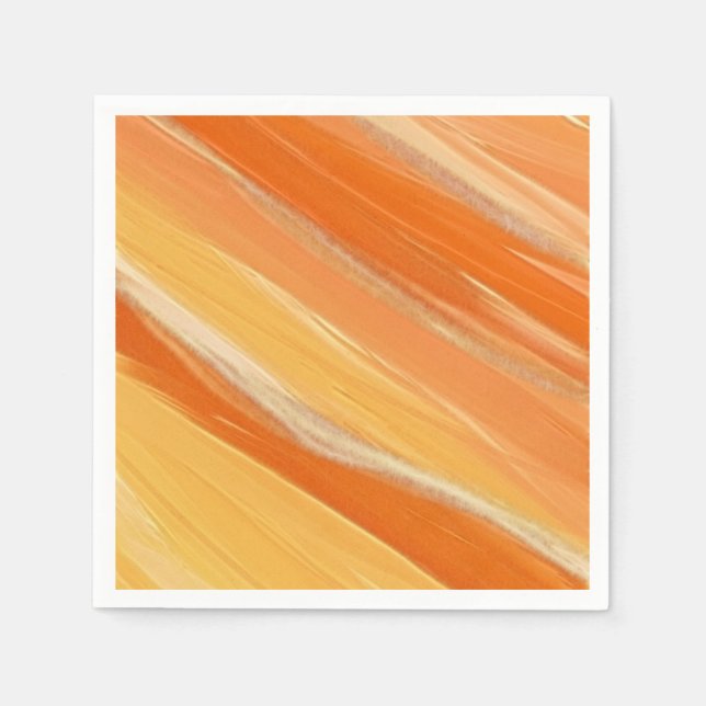 Shades of Orange Paper Napkins (Front)