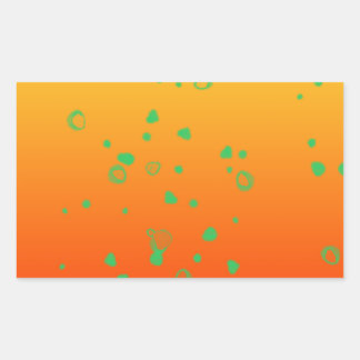 Shades Of Orange Rectangular Sticker