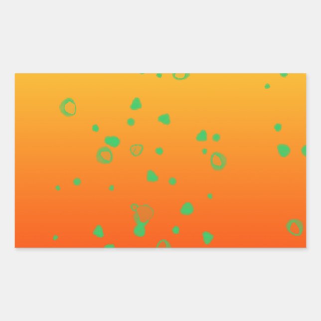 Shades Of Orange Rectangular Sticker (Front)