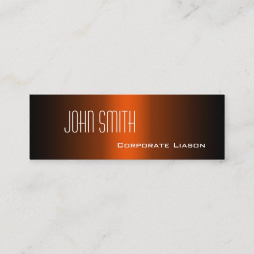 Customizable Shades of Orange Skinny Business Cards