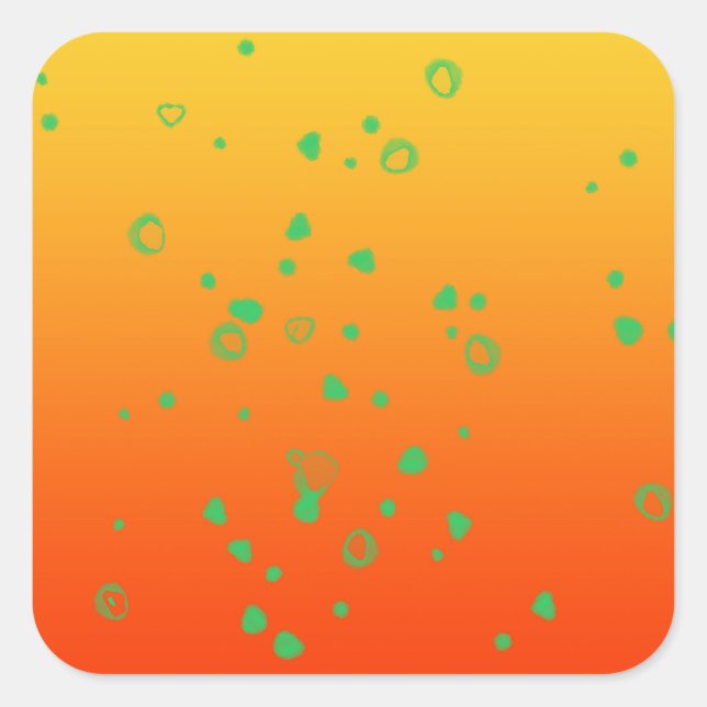 Shades Of Orange Square Sticker (Front)