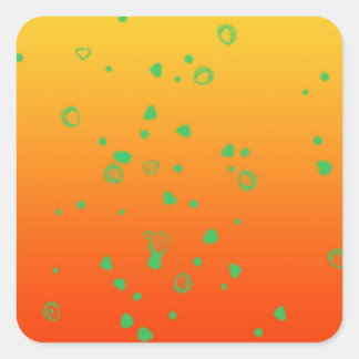 Shades Of Orange Square Sticker