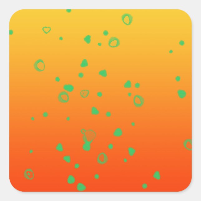 Shades Of Orange Square Sticker (Front)
