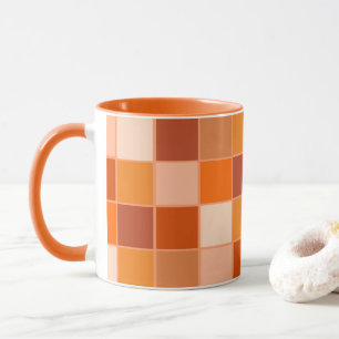 Shades of Orange Squares   Mug