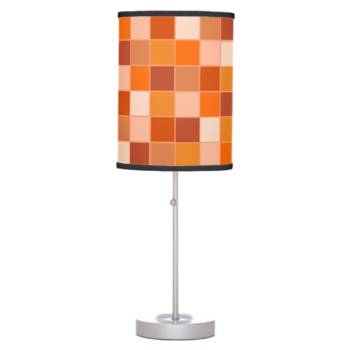 Shades of Orange Squares Table Lamp