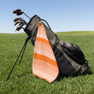 Shades of Orange Stripes Golf Towel