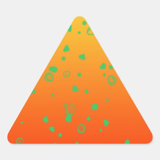 Shades Of Orange Triangle Sticker (Front)