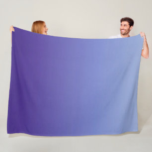 Shades of Periwinkle Violet to Blue Fleece Blanket