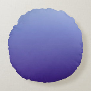 Shades of Periwinkle Violet to Blue Round Pillow