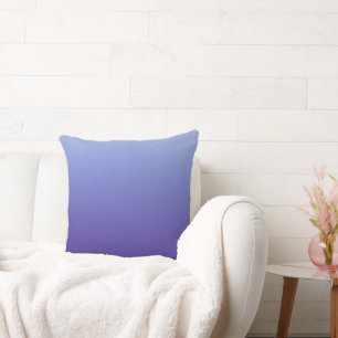 Shades of Periwinkle Violet to Blue Throw Pillow