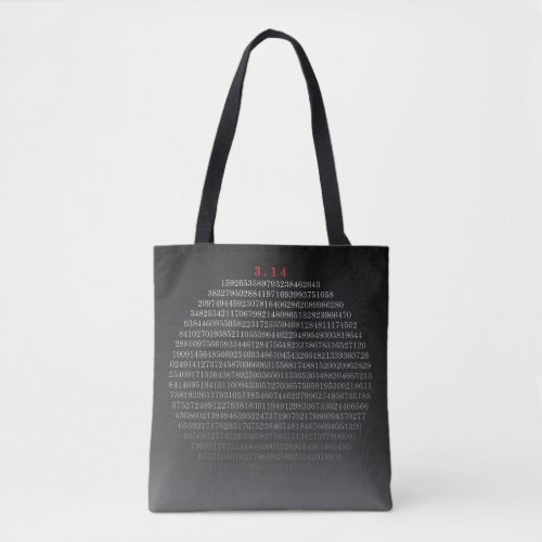 Shades of Pi More than 750 digits starting 314 Tote Bag