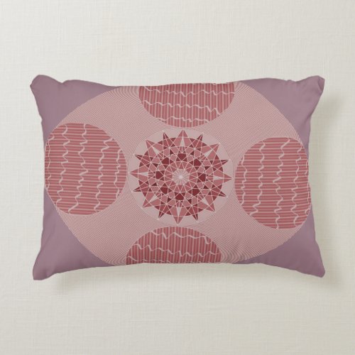 Shades of Pink Abstract Background Circle Pattern  Accent Pillow