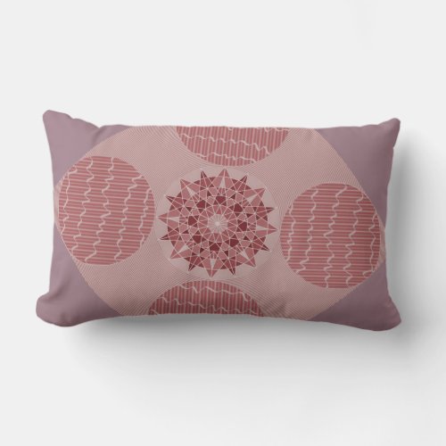 Shades of Pink Abstract Background Circle Pattern  Lumbar Pillow